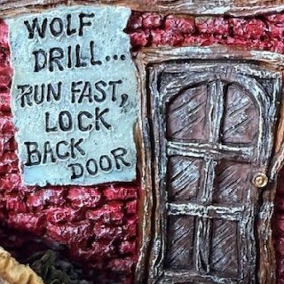 Vintage Boyds Bears Huff P. Wolf with Bacon, Porkchop & Hamlet Classic Bearytale - Picture 7 of 13